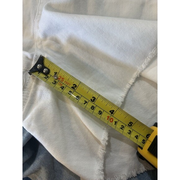 Motherhood Maternity White Denim Shorts Low Rise Under Belly Cut Off Size XXL - Picture 5 of 5